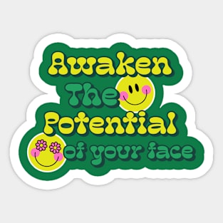 Awaken the Potential of Your Face Face Yoga Sticker